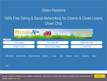 Tablet Screenshot of clownpassions.com